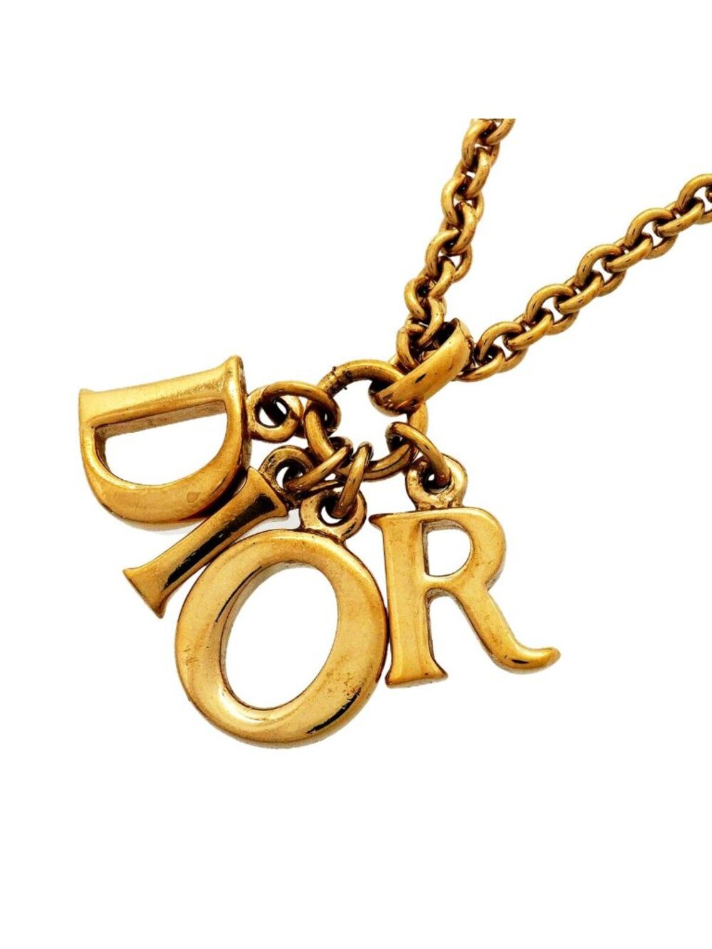 Dior Necklace Logo Gold Plated